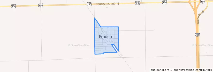 Mapa de ubicacion de Emden.