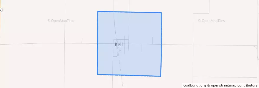 Mapa de ubicacion de Kell.