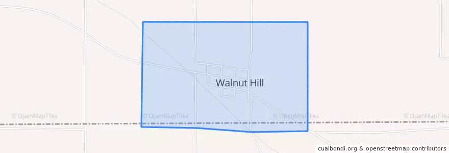 Mapa de ubicacion de Walnut Hill.