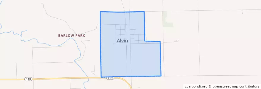 Mapa de ubicacion de Alvan.