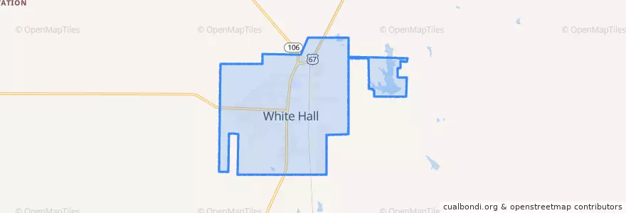 Mapa de ubicacion de White Hall.