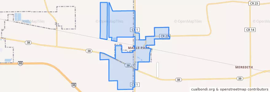 Mapa de ubicacion de Maple Park.