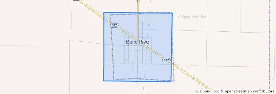 Mapa de ubicacion de Belle Rive.
