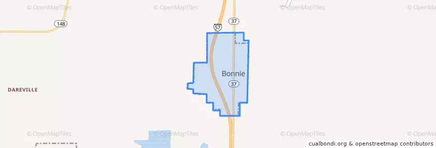 Mapa de ubicacion de Bonnie.