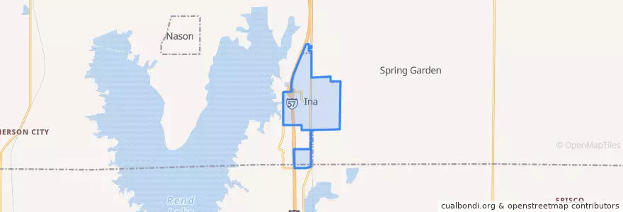 Mapa de ubicacion de Ina.