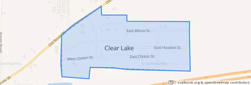 Mapa de ubicacion de Clear Lake.