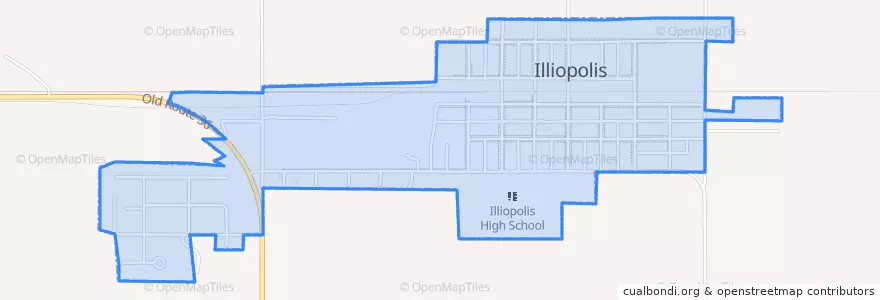 Mapa de ubicacion de Illiopolis.