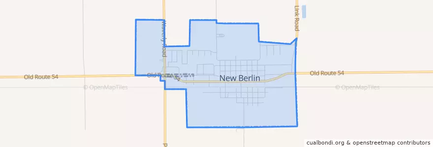 Mapa de ubicacion de New Berlin.