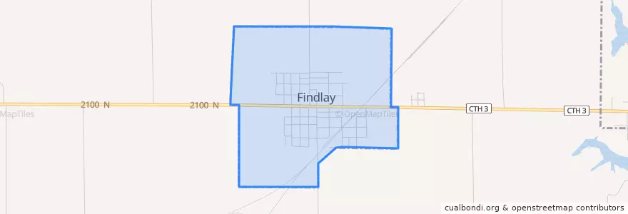 Mapa de ubicacion de Findlay.