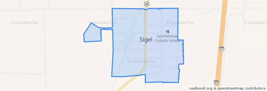 Mapa de ubicacion de Sigel.