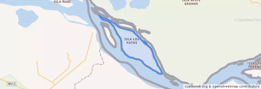 Mapa de ubicacion de Isla Los Patos.