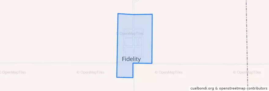 Mapa de ubicacion de Fidelity.