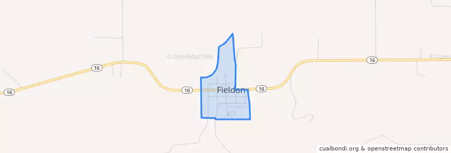 Mapa de ubicacion de Fieldon.