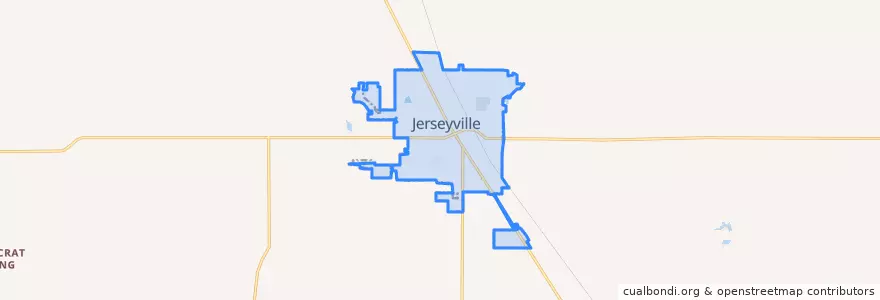 Mapa de ubicacion de Jerseyville.