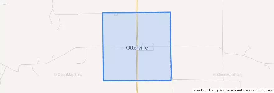 Mapa de ubicacion de Otterville.