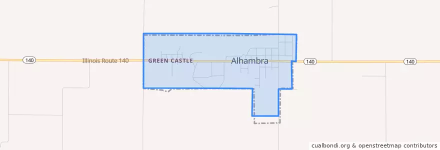 Mapa de ubicacion de Alhambra.
