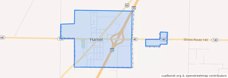 Mapa de ubicacion de Hamel.