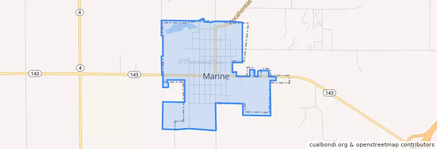Mapa de ubicacion de Marine.