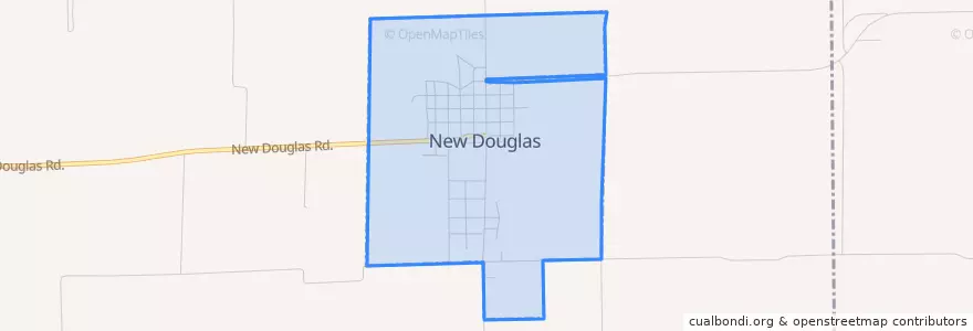 Mapa de ubicacion de New Douglas.