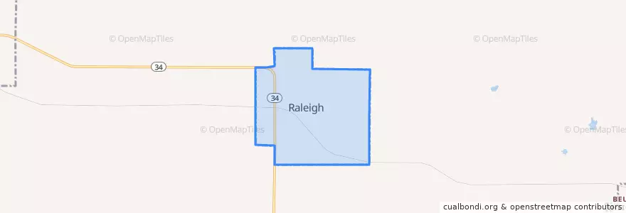 Mapa de ubicacion de Raleigh.