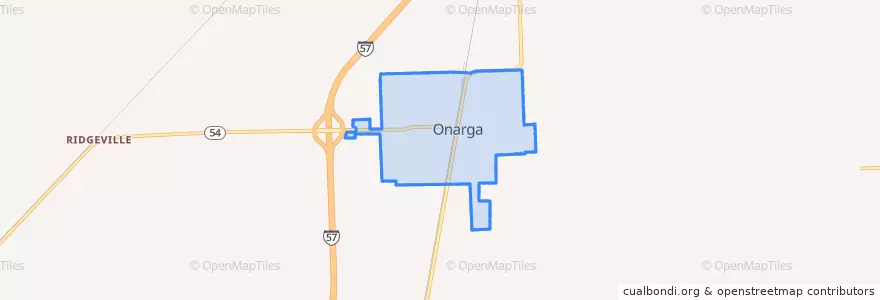 Mapa de ubicacion de Onarga.