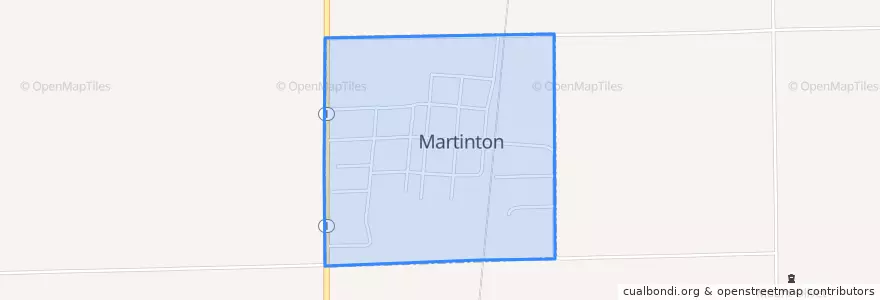 Mapa de ubicacion de Martinton.