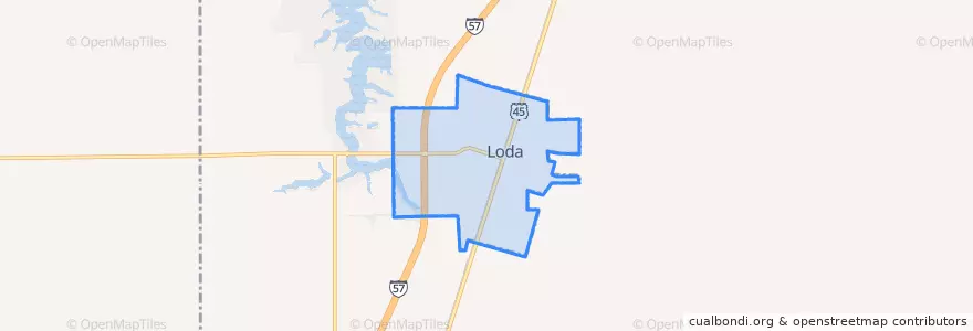 Mapa de ubicacion de Loda.