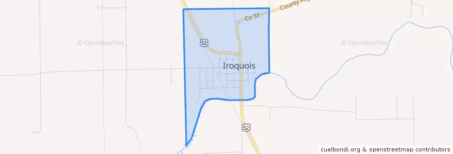 Mapa de ubicacion de Iroquois.