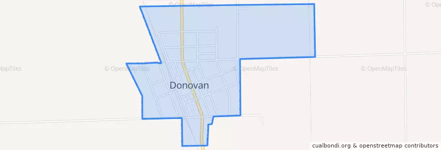 Mapa de ubicacion de Donovan.