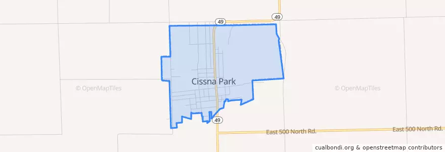 Mapa de ubicacion de Cissna Park.
