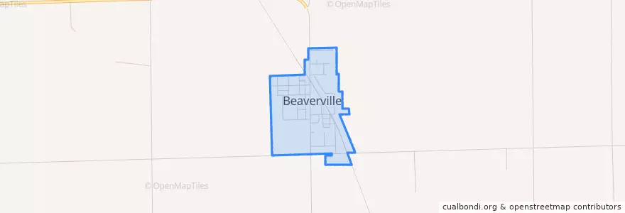 Mapa de ubicacion de Beaverville.