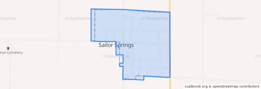 Mapa de ubicacion de Sailor Springs.