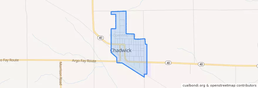 Mapa de ubicacion de Chadwick.