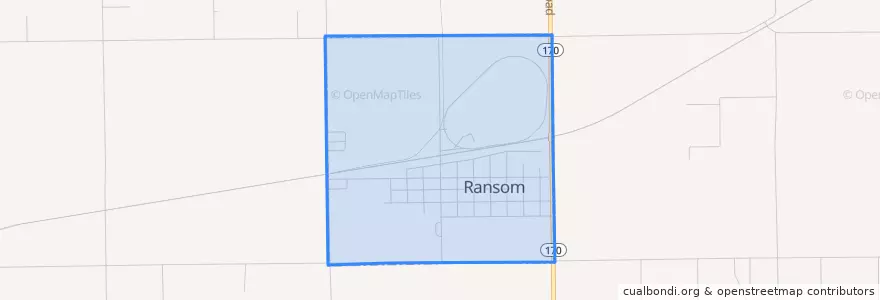 Mapa de ubicacion de Ransom.
