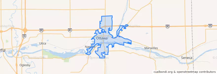 Mapa de ubicacion de Ottawa.