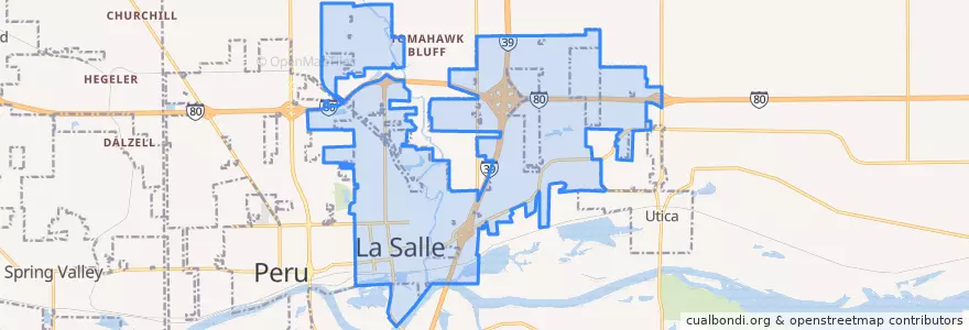 Mapa de ubicacion de LaSalle.