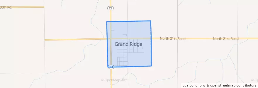 Mapa de ubicacion de Grand Ridge.
