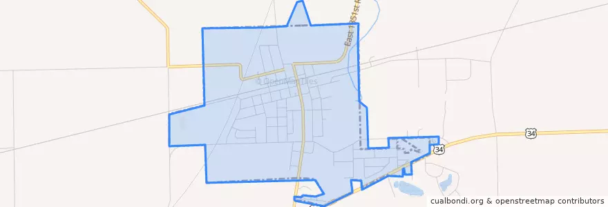 Mapa de ubicacion de Earlville.