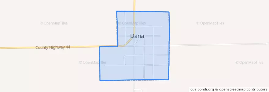 Mapa de ubicacion de Dana.
