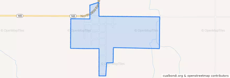 Mapa de ubicacion de Cooksville.