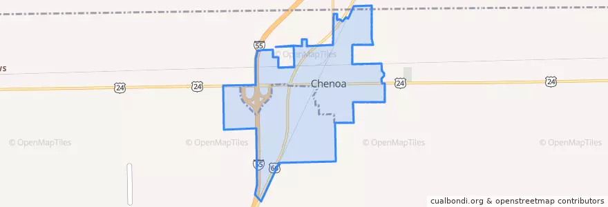 Mapa de ubicacion de Chenoa.