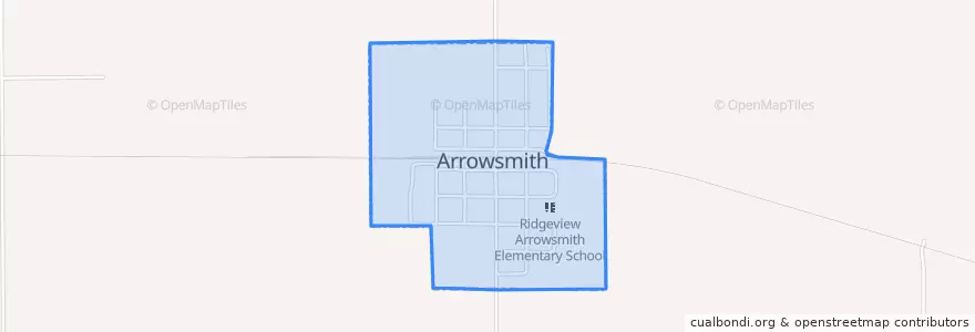 Mapa de ubicacion de Arrowsmith.