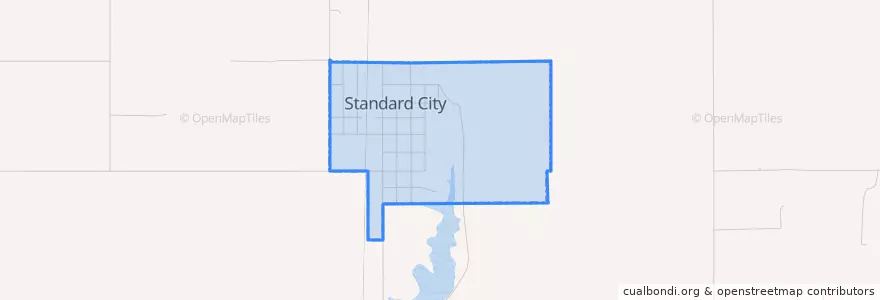 Mapa de ubicacion de Standard City.