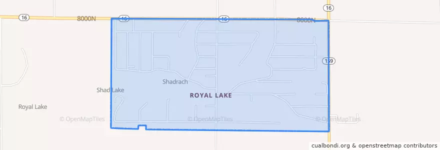 Mapa de ubicacion de Royal Lakes.