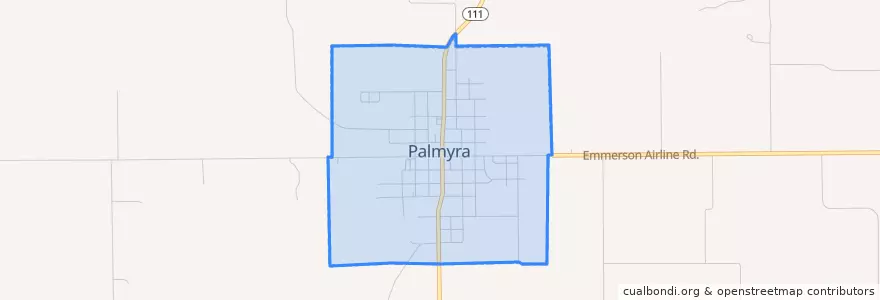Mapa de ubicacion de Palmyra.