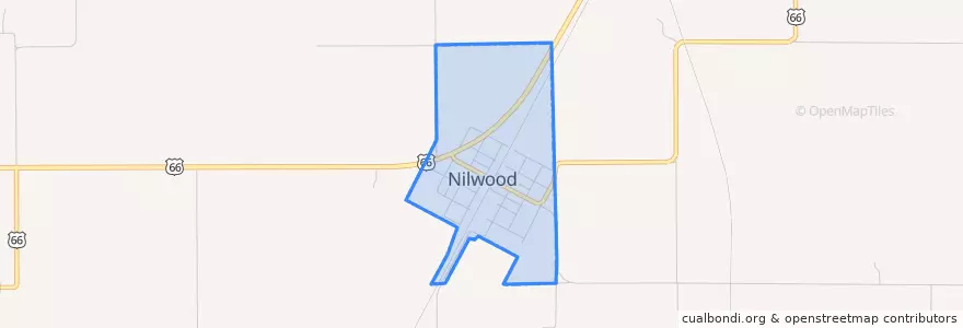 Mapa de ubicacion de Nilwood.