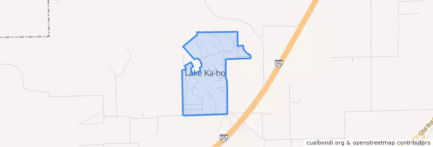 Mapa de ubicacion de Lake Ka-Ho.