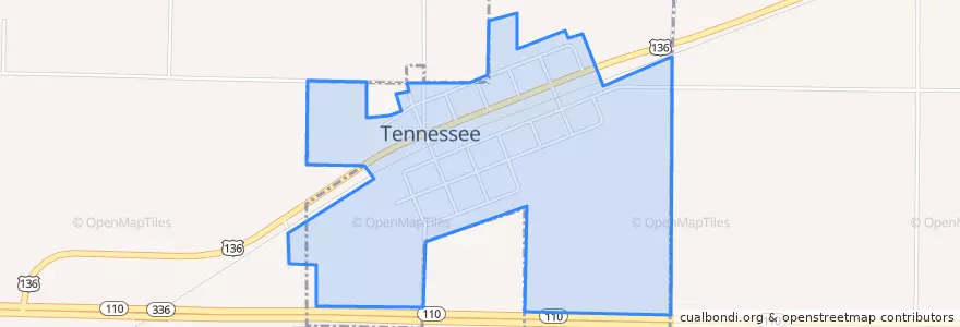 Mapa de ubicacion de Tennessee.