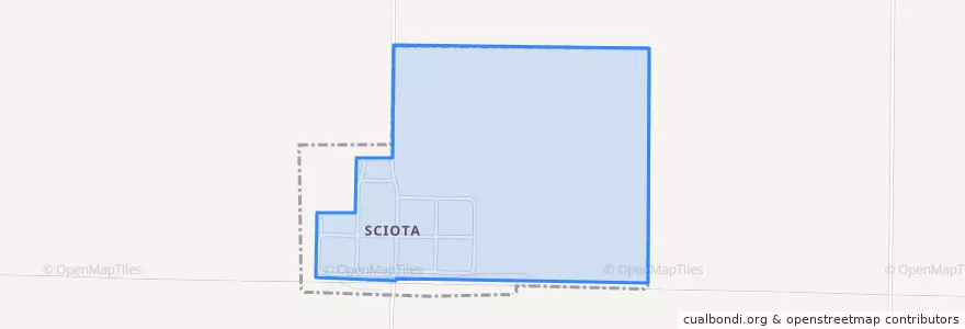 Mapa de ubicacion de Sciota.