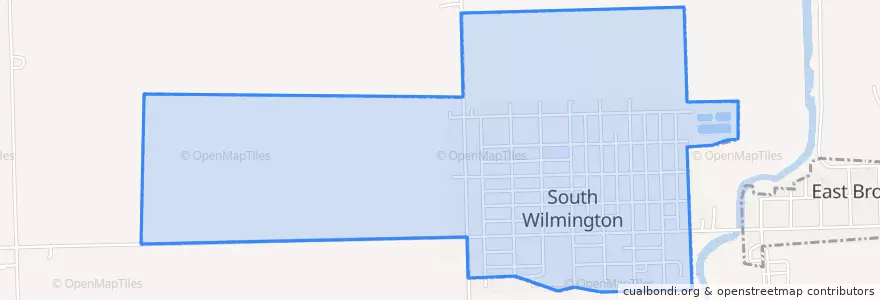 Mapa de ubicacion de South Wilmington.